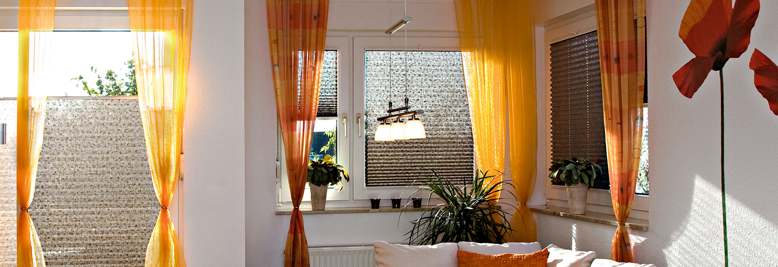 Sonnenschutz Plissees mit Textur